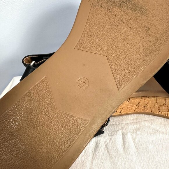 DV Dolce Vita Women’s Saedey Velcro Cork Platform Sandals 8 Black Adjustable - Picture 9 of 9